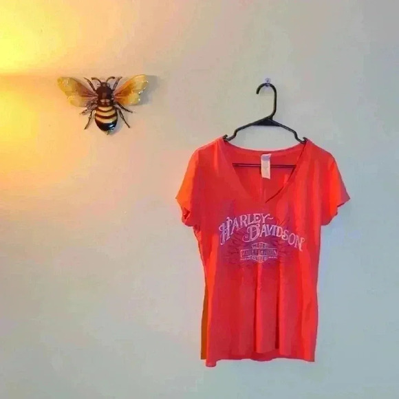 Harley Davidson T-shirt, size small, salmon color - Picture 1 of 9